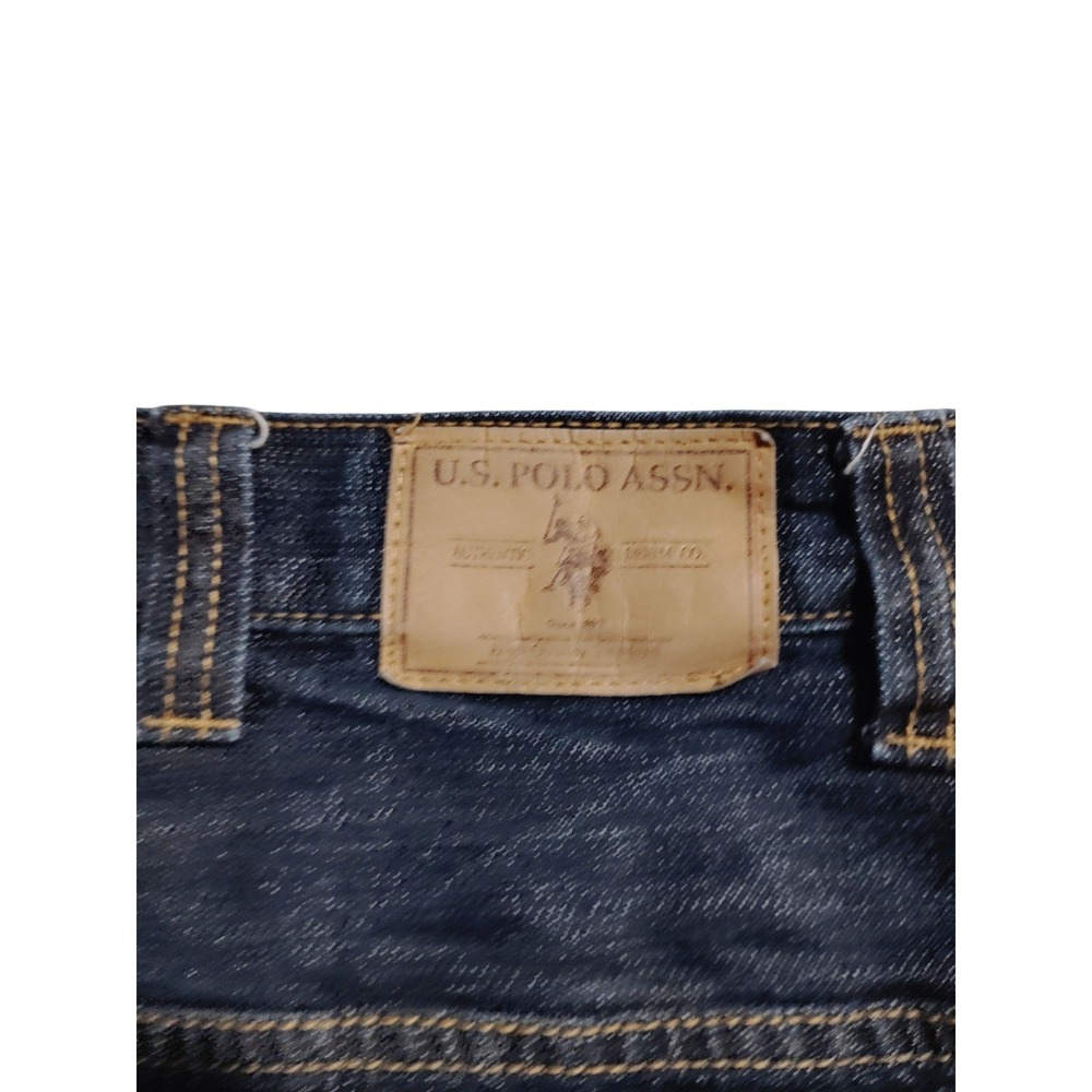 US Polo Assn Mens 38x30 Dark Wash Relaxed Straight Leg Y2K Vintage Jeans - Picture 6 of 9